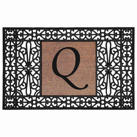 Monogram Door Mat, Coir, Black, Natural, 30 in W x 48 in L